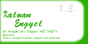 kalman engyel business card